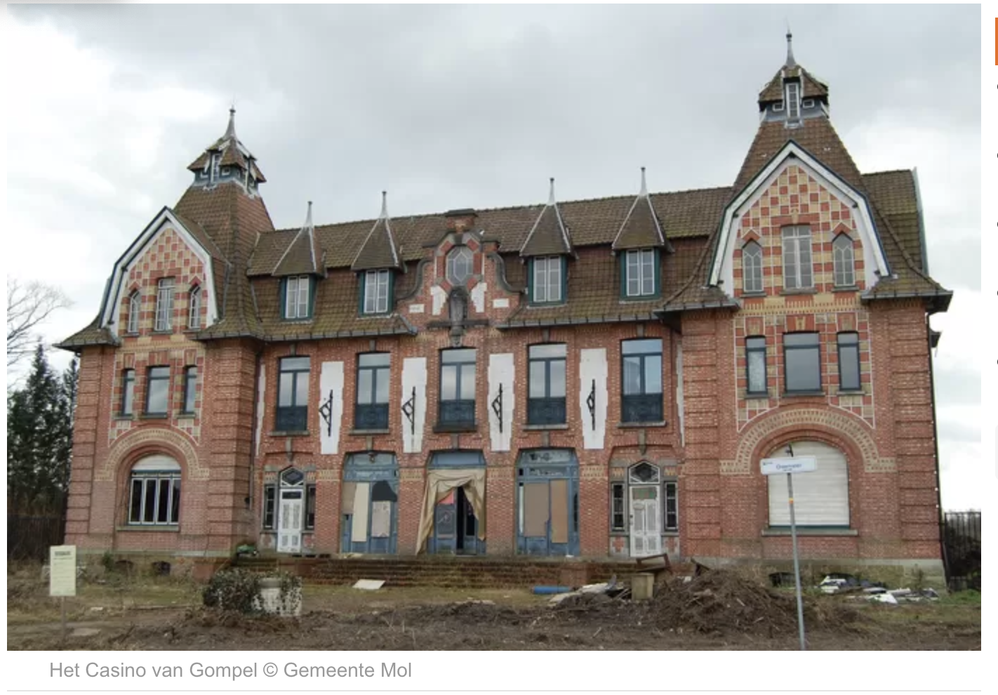 Voorkant van Casino van Gompel door HLN uit een artikel